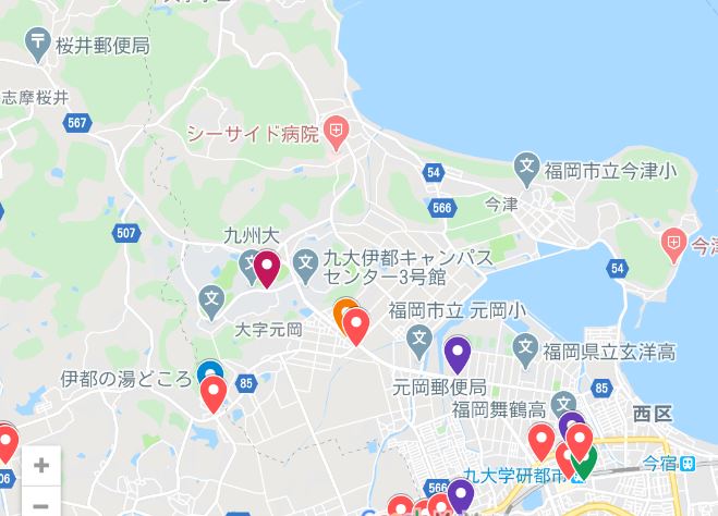 九州大学 伊都キャンパス周辺マップ